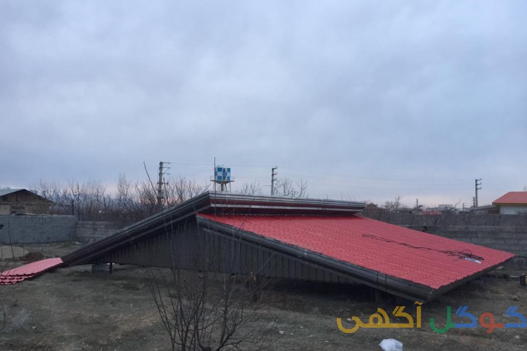شیروانی سقف شیب‌دار خرپا ویلا