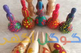 سرمه دان برنجی و چوبی 