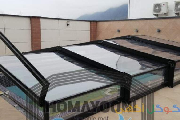 سقف متحرک استخر سقف متحرک المینیومی در شهریار