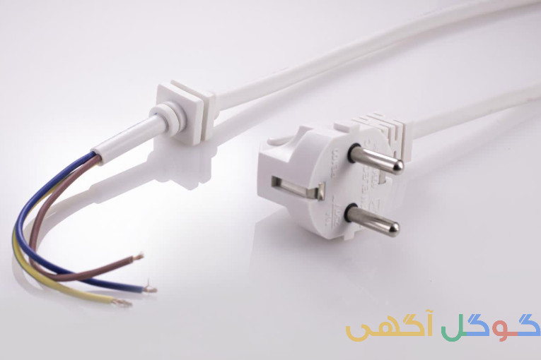 نواع کابل دوشاخه پرسی ( غیر قابل تعویض ) و انواع درخت سیم مورد مصرف در صنایع لوازم خانگی